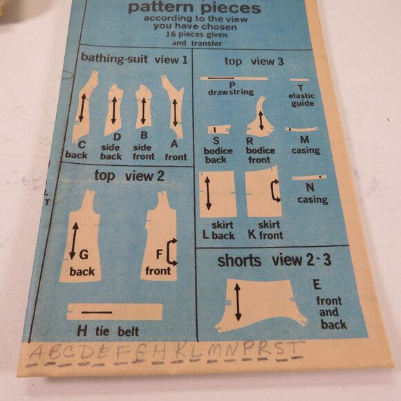 Simplicity 5027 Clothing Pattern Bathing Suit, Shorts, Cover up - Picture 5 of 10